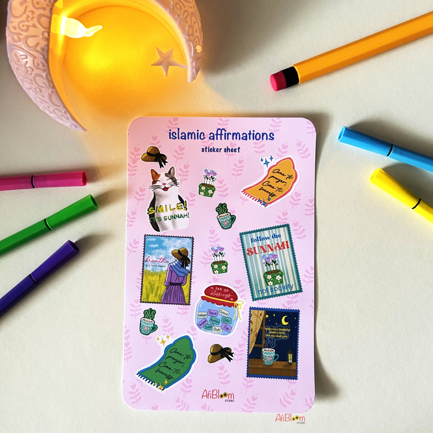 Islamic Affirmations Sticker Sheet | Little Lanterns