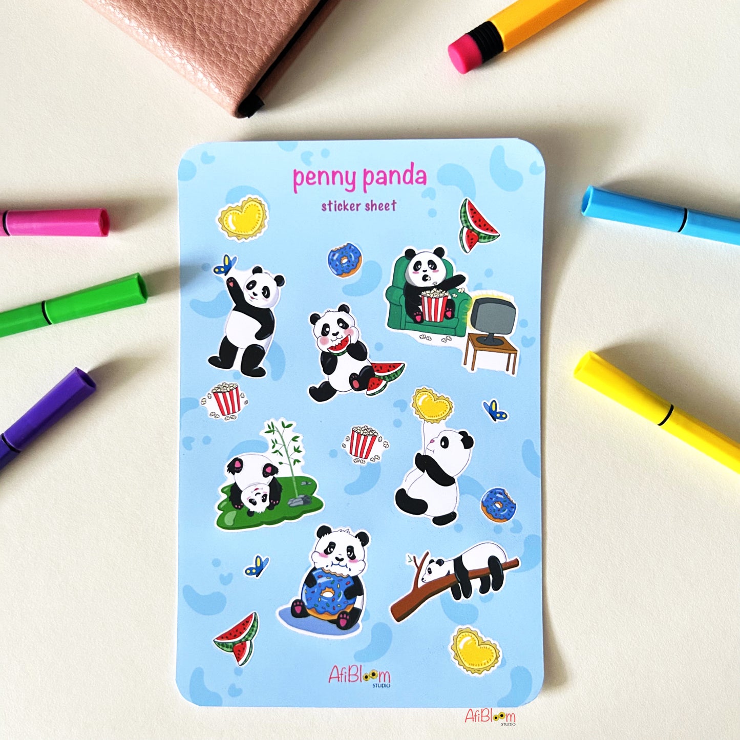 Penny Panda Sticker Sheet | Giggle Grove