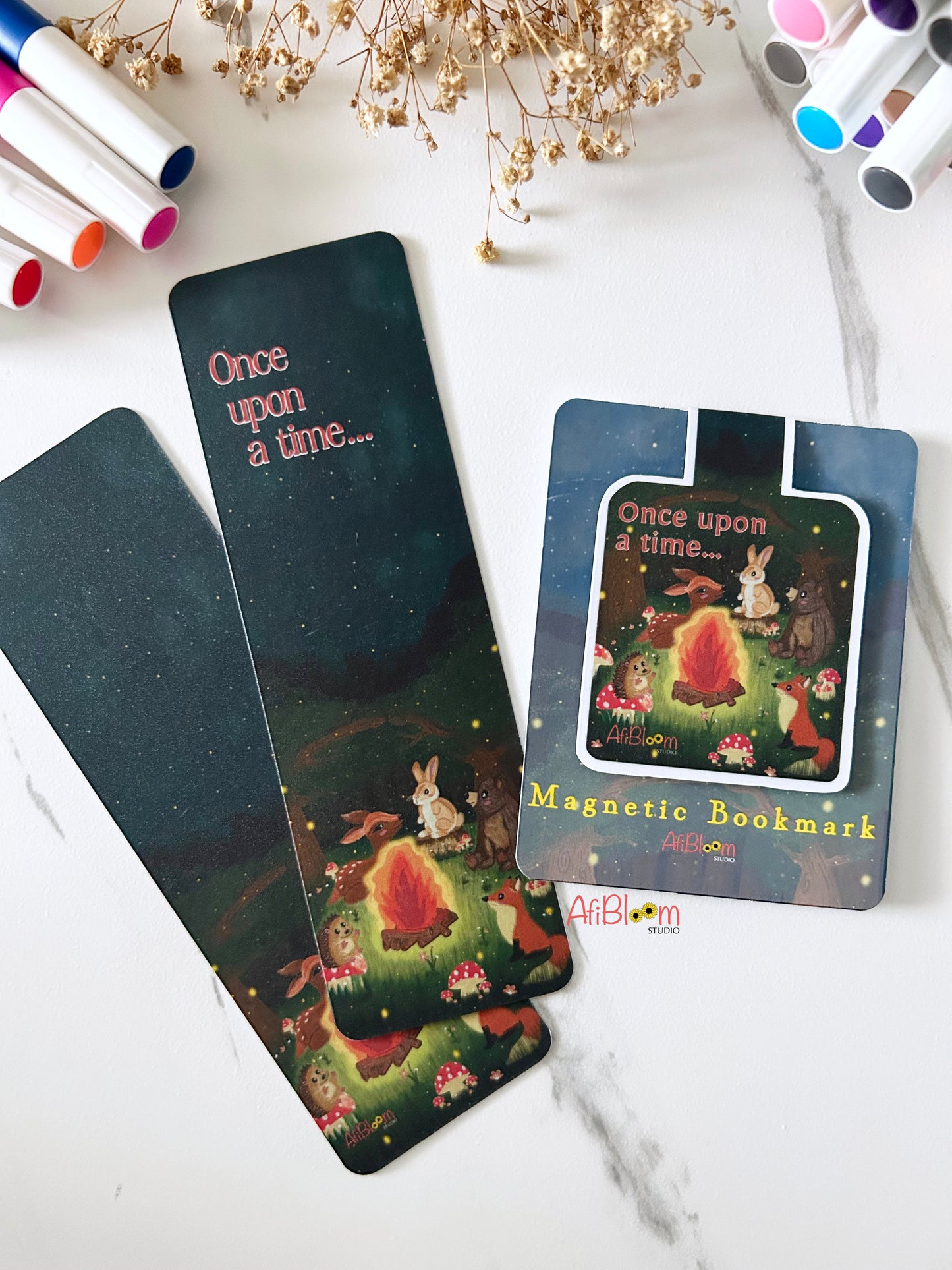 Campfire Stories Magnetic Bookmark | Whimsical Woodland
