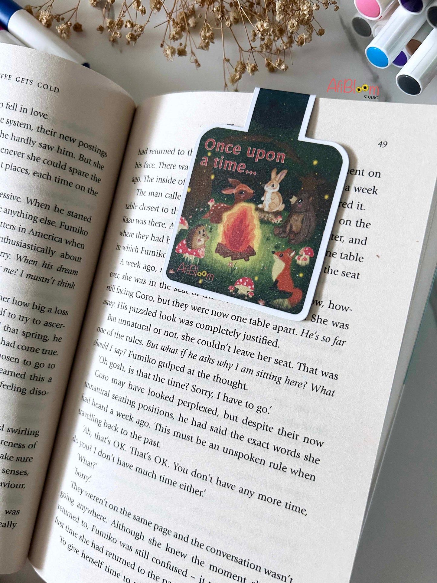 Campfire Stories Magnetic Bookmark | Whimsical Woodland