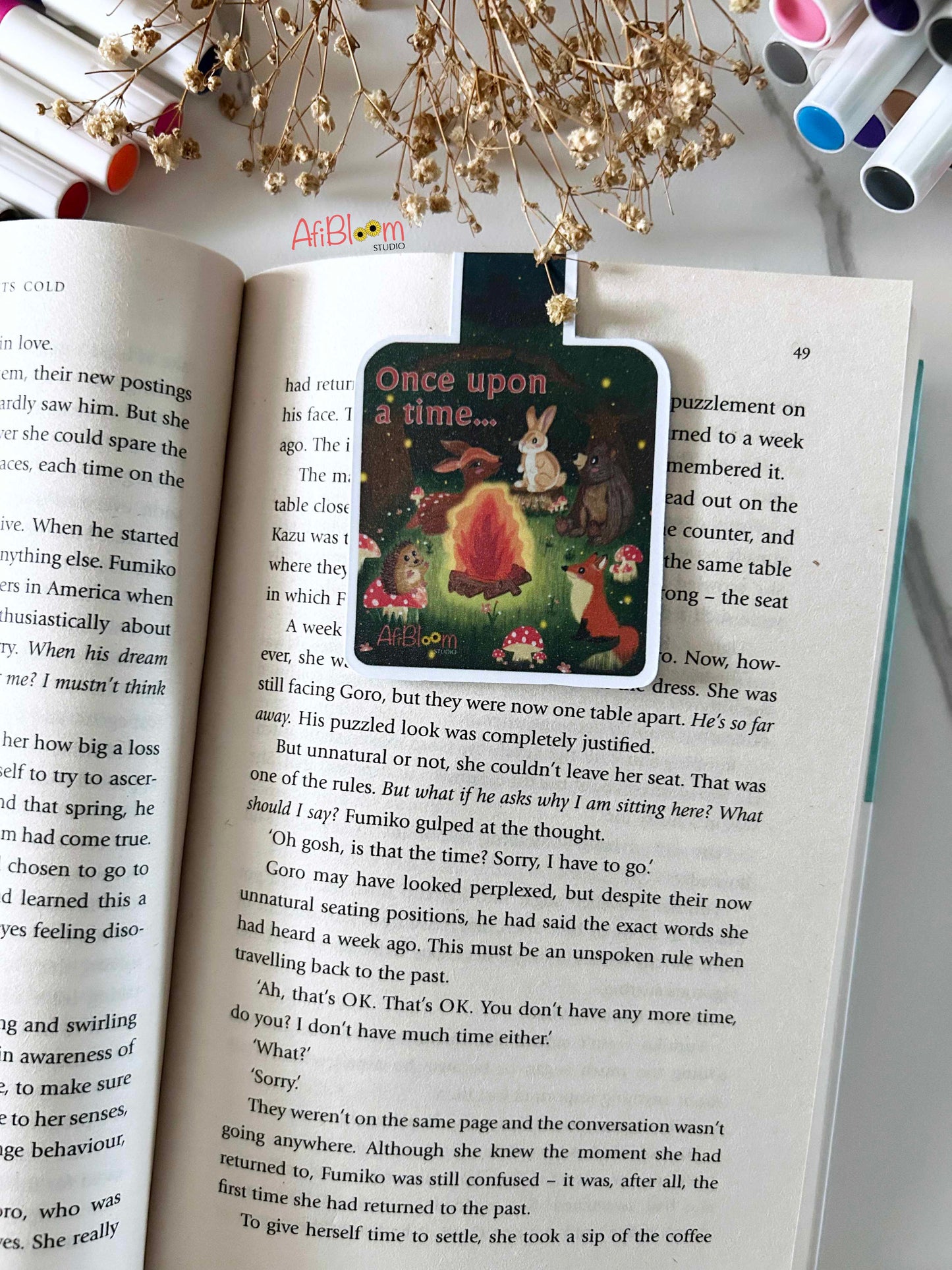 Campfire Stories Magnetic Bookmark | Whimsical Woodland