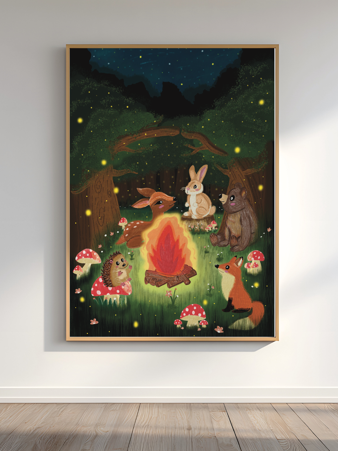 Campfire Stories A5 Art Prints | Whimsical Woodland